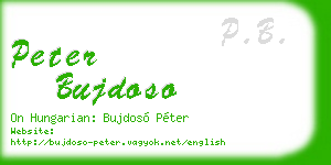 peter bujdoso business card
